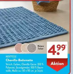 Aldi Süd Novitesse Chenille-Badematte Angebot