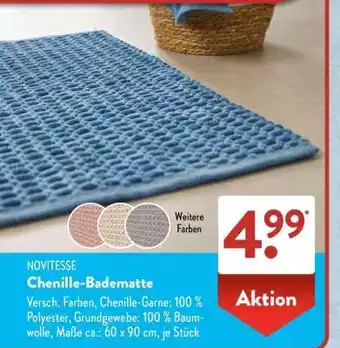 Aldi Süd Novitesse Chenille-Badematte Angebot