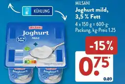 Aldi Süd MILSANI Joghurt mild, 3,5 % Fett Angebot