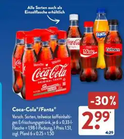 Aldi Süd Coca-Cola /Fanta Angebot