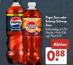Aldi Süd Pepsi Zero oder Schwip Schwap Zero Angebot