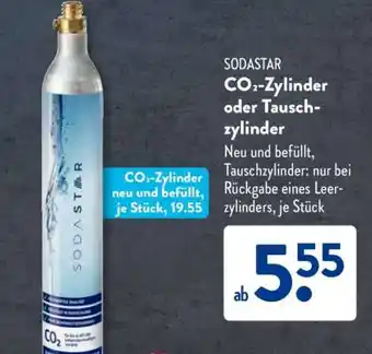 Aldi Süd SODASTAR CO₂-Zylinder oder Tauschzylinder Angebot