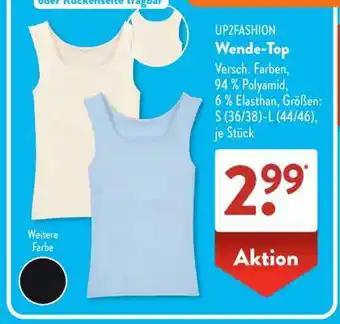 Aldi Süd UP2FASHION Wende-Top Angebot