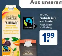 Aldi Süd RIO D'ORO Fairtrade Saft oder Nektar Angebot