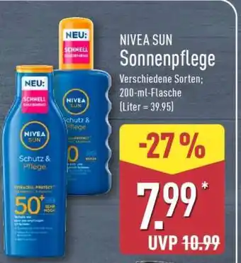 Aldi Nord NIVEA SUN Sonnenpflege Angebot