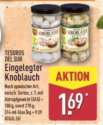 Aldi Nord TESOROS DEL SUR Eingelegter Knoblauch Angebot