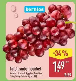 Aldi Nord Tafeltrauben dunkel Angebot