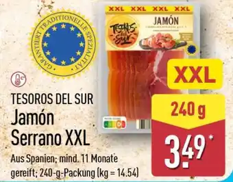 Aldi Nord TESOROS DEL SUR Jamón Serrano XXL Angebot