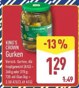 Aldi Nord KING’S CROWN Gurken Angebot