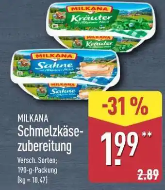 Aldi Nord MILKANA Schmelzkäsezubereitung Angebot