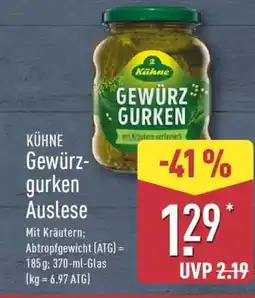 Aldi Nord Kühne Gewürzgurken Auslese Angebot