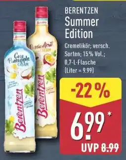 Aldi Nord BERENTZEN Summer Edition Angebot