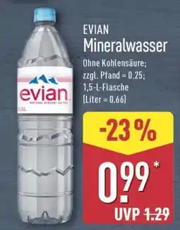 Aldi Nord Evian Mineralwasser Angebot