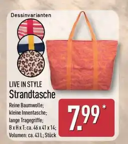 Aldi Nord LIVE IN STYLE Strandtasche Angebot