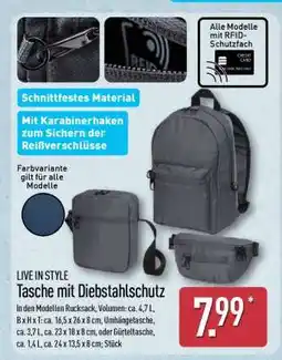Aldi Nord Tasche mit Diebstahlschutz Angebot