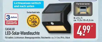 Aldi Nord CASALUX LED-Solar-Wandleuchte Angebot