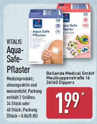 Aldi Nord VITALIS Aqua-Safe-Pflaster Angebot