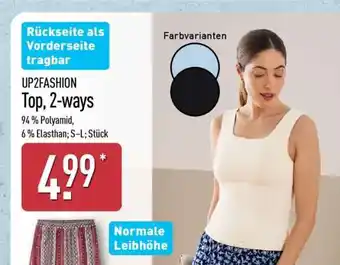 Aldi Nord UP2FASHION Top, 2-ways Angebot