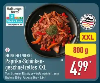 Aldi Nord MEINE METZGEREI Paprika-Schinken geschnetzeltes XXL Angebot