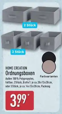 Aldi Nord HOME CREATION Ordnungsboxen Angebot