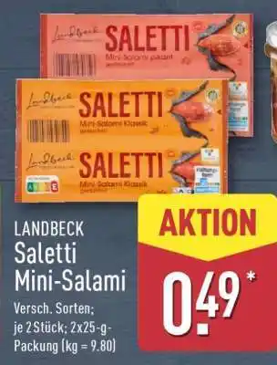 Aldi Nord LANDBECK Saletti Mini-Salami Angebot