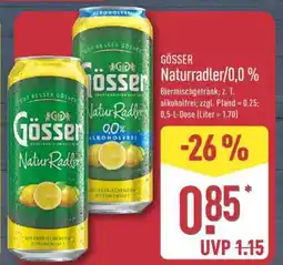 Aldi Nord GÖSSER Naturradler/0,0 % Angebot