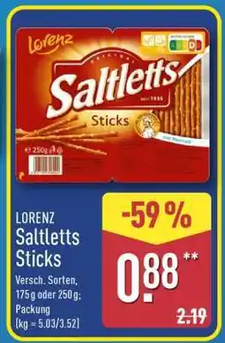 Aldi Nord LORENZ Saltletts-Sticks Angebot