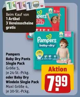 REWE Pampers Baby Dry Pants Single Pack Angebot