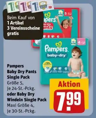 REWE Pampers Baby Dry Pants Single Pack Angebot