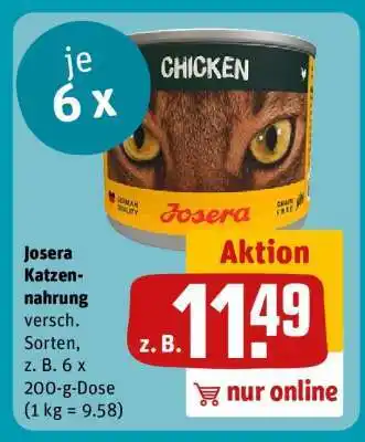 REWE Josera Katzennahrung Angebot