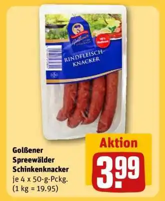 REWE Golßener Spreewälder Schinkenknacker Angebot