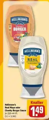 REWE Hellmann's Real Mayo oder Chunky Burger Sauce Angebot
