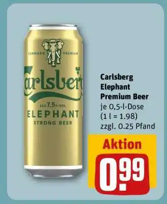 REWE Carlsberg Elephant Premium Beer Angebot