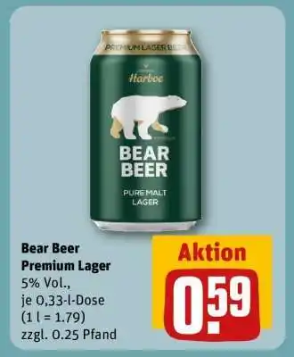 REWE Bear Beer Premium Lager Angebot