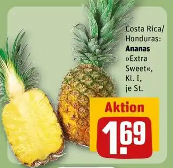 REWE Ananas Extra Sweet, Kl. I, je St Angebot