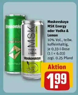 REWE Moskoskaya MSK Energy oder Vodka & Lemon Angebot