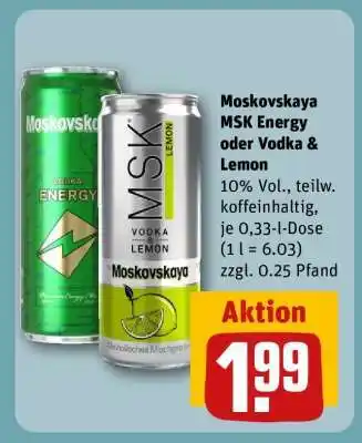 REWE Moskoskaya MSK Energy oder Vodka & Lemon Angebot
