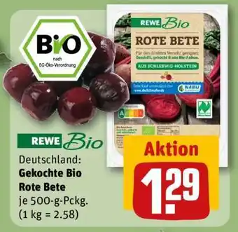 REWE Gekochte Bio Rote Bete Angebot
