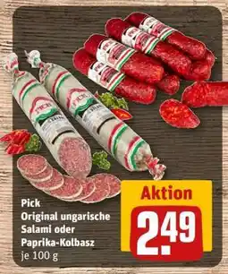 REWE Pick Original ungarische Salami oder Paprika-Kolbasz Angebot
