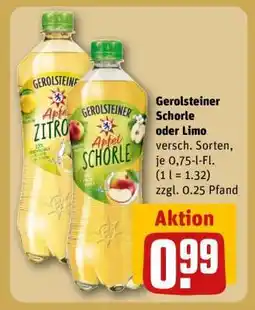REWE Gerolsteiner Schorle oder Limo Angebot