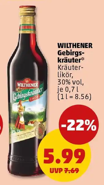 PENNY WILTHENER Gebirgs- kräuter Angebot