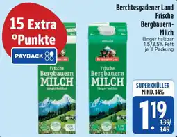 Edeka Berchtesgadener Land Frische Bergbauern- Milch Angebot