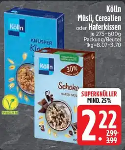 Edeka Kölln Müsli, Cerealien oder Haferkissen Angebot