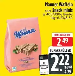 Edeka Manner Waffeln oder Snack minis Angebot