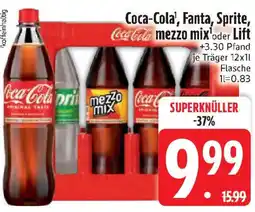 Edeka Coca-Cola, Fanta, Sprite, Coca-Cola mezzo mix oder Lift Angebot