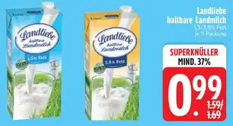 Edeka Landliebe haltbare Landmilch Angebot