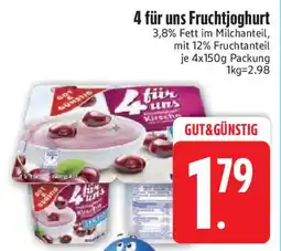 Edeka GUT & GÜNSTIG 4 für uns Fruchtjoghurt Angebot