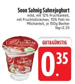 Edeka GUT & GÜNSTIG Sooo Sahnig Sahnejoghurt Angebot