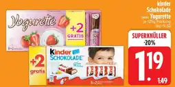 Edeka kinder Schokolade oder Yogurette Angebot