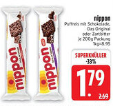 Edeka nippon Puffreis mit Schokolade, Das Original oder Zartbitter Angebot